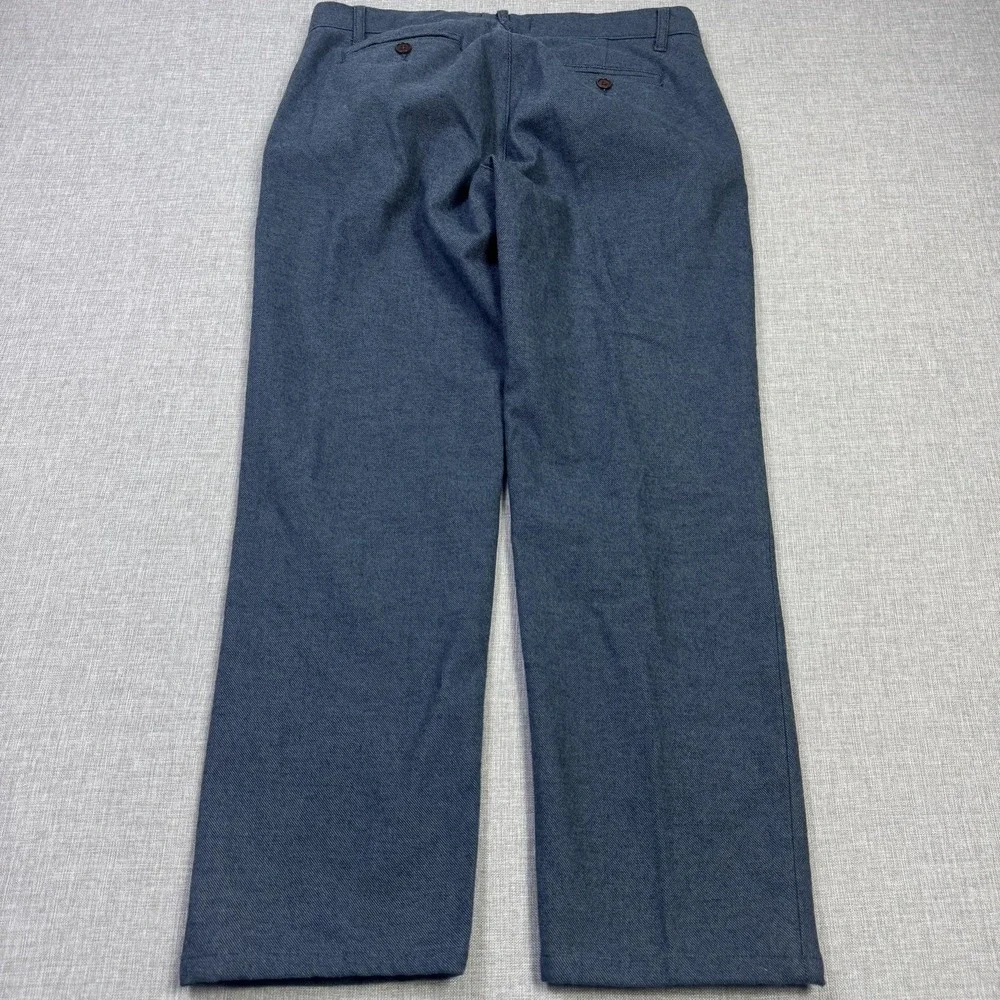 ASH & ERIE Pants Mens 31x28 Blue Chino Regular Fit Flat Front Pockets Stretch
